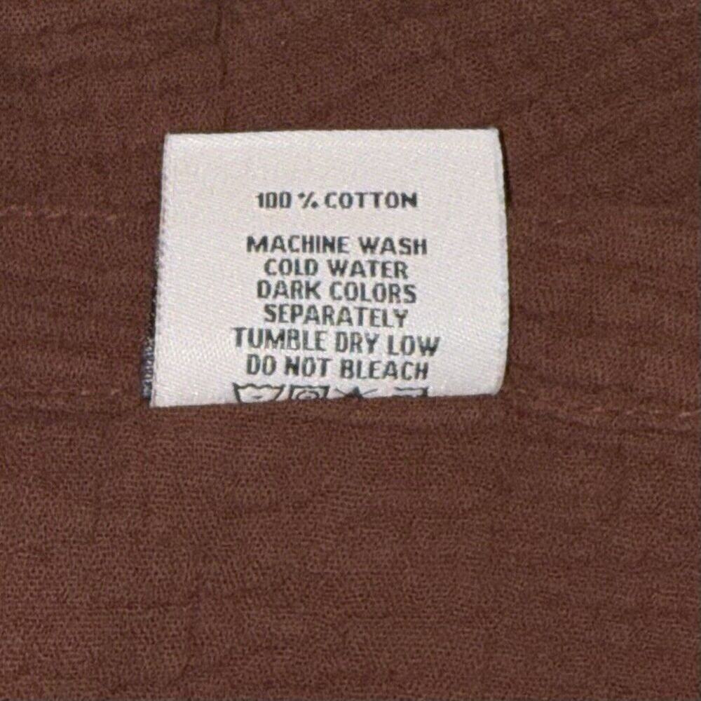 Color Me Cotton CMC Top Shirt Women's Small Brown Button Accent Back Popover - Picture 5 of 9